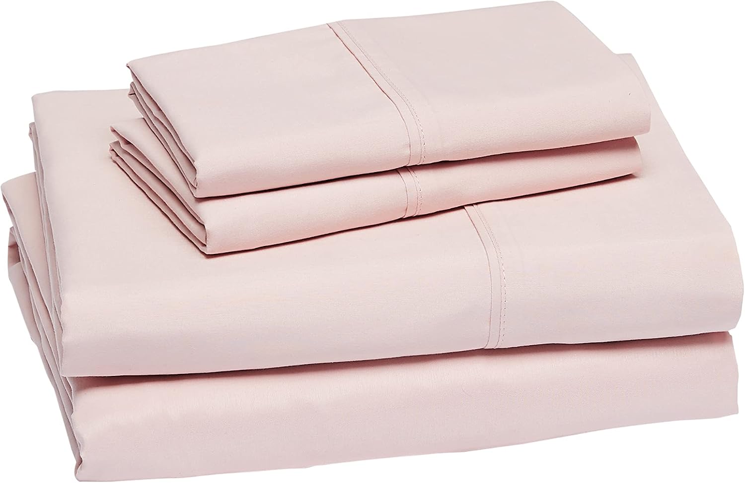 Lightweight, Breathable, Wrinkle-Resistant Microfiber 4-Piece Set With Deep Pockets (Light Pink) - Image 2