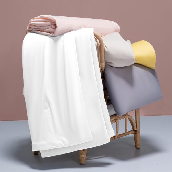 Ice Cooling Summer Blanket Lightweight Cold Fabric Throw White
