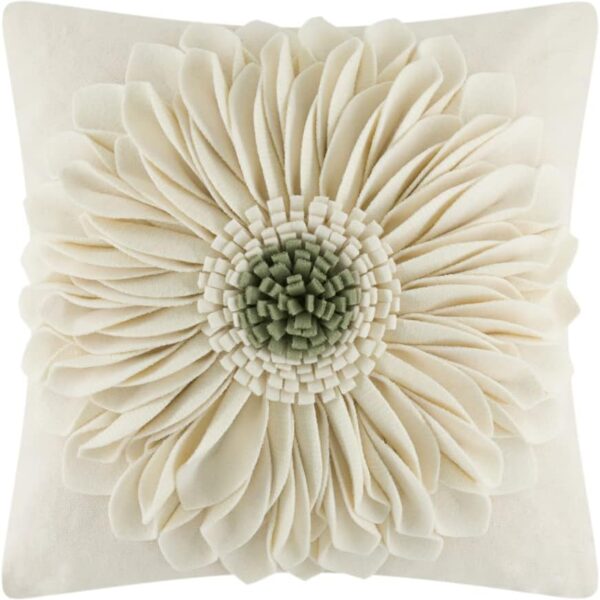 Handmade Sunflower Decorative Pillowcase 18x18 Floral Cushion Cover