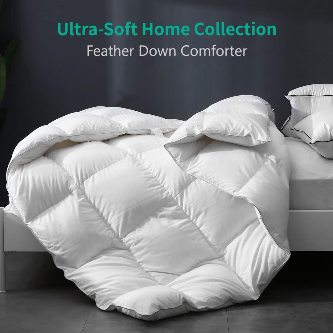 Luxury Down Fiber Comforter Organic Cotton All Season Bedding - Image 2