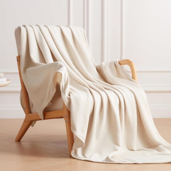 Lightweight Cooling Throw Blanket Thin Knit Summer Blanket Taupe