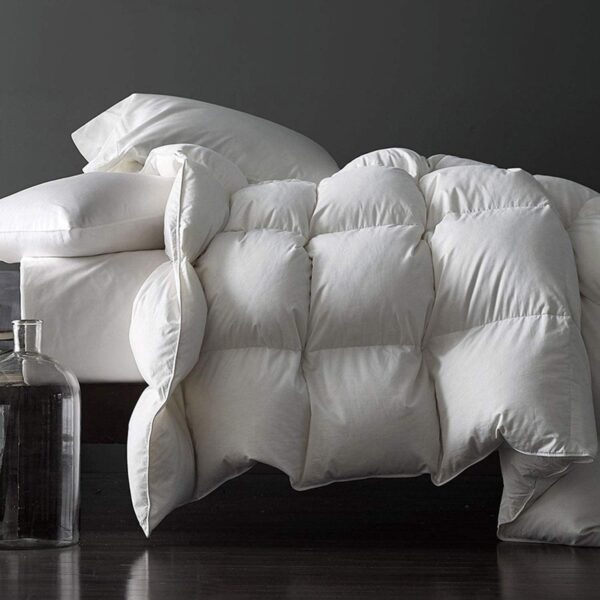 Premium Feather Down Comforter Medium Warm Cotton Cover Duvet Insert