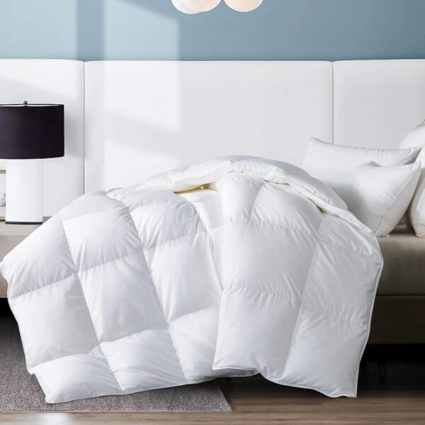 Twin Size Feather Down Comforter Soft Cotton Shell Bedding Insert