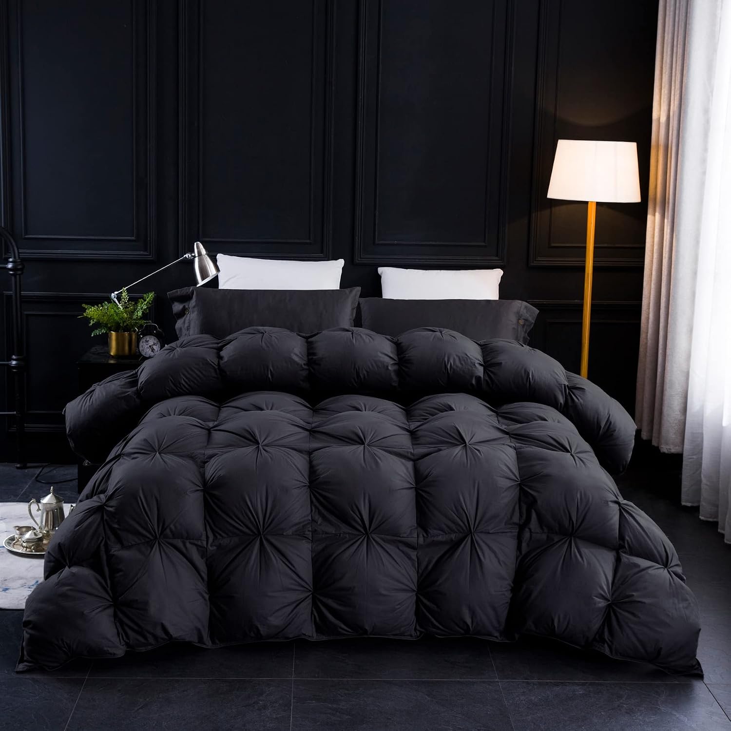 Premium Pleated Feather Down Comforter High Fill Power King Size - Image 2