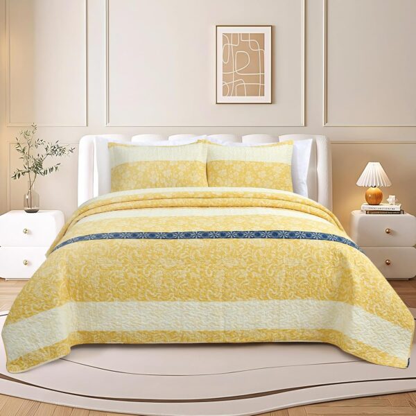 Pure Cotton Patchwork Floral Bedspread - Large Size