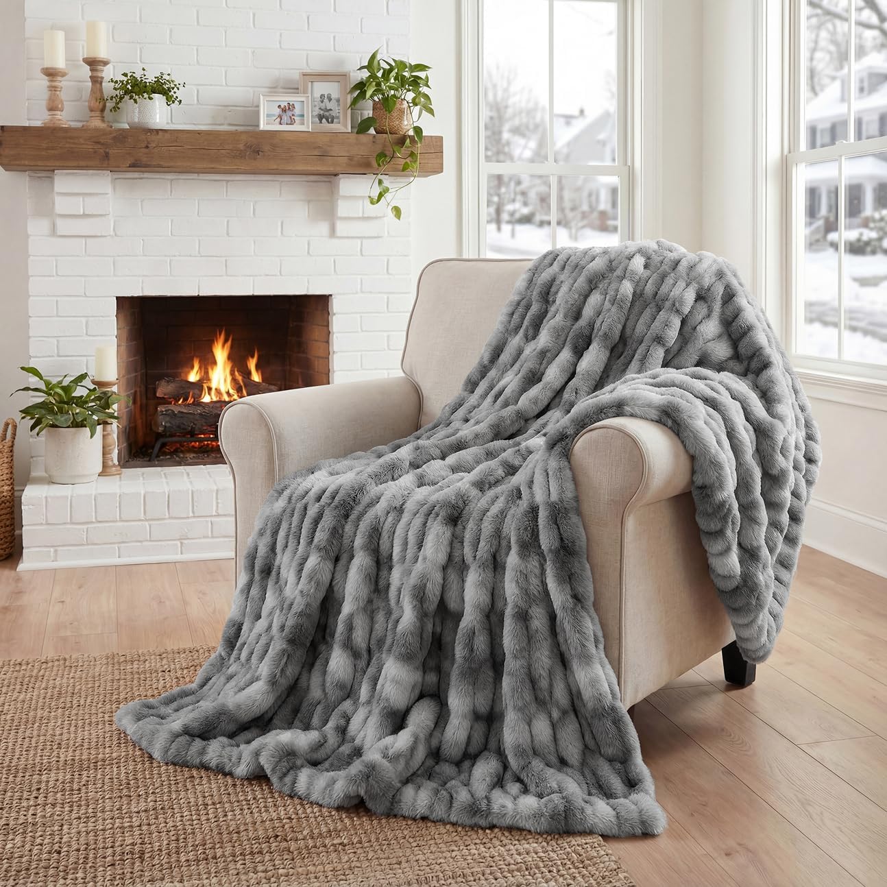 Double-sided Plush Blanket 50x60 Soft and Comfortable Sofa Blanket