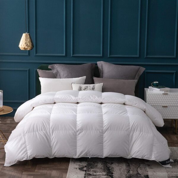 Goose Down Comforter King Size High Fill Power Luxury Bedding Insert