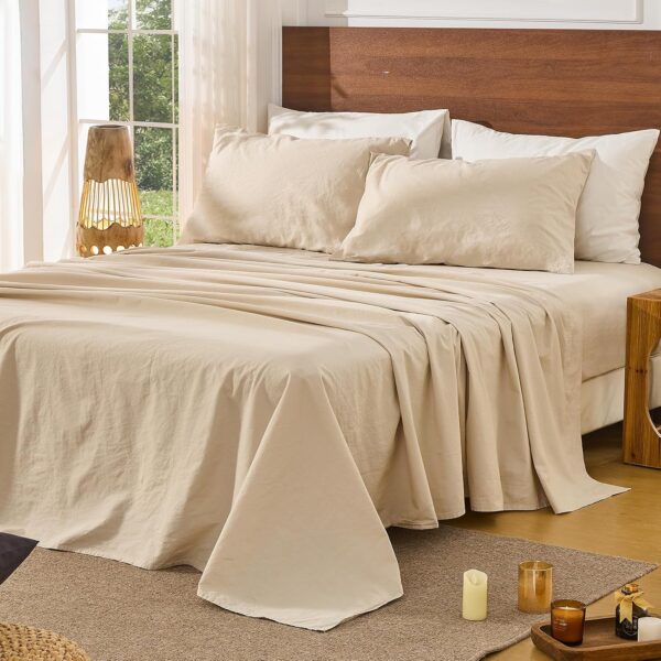 Breathable, Comfortable, And Cool Cotton-Linen Blend Sheets