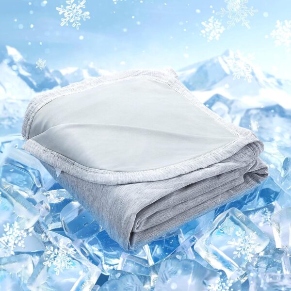 Cooling Ice Blanket Breathable Summer Bed Blanket Grey Tone