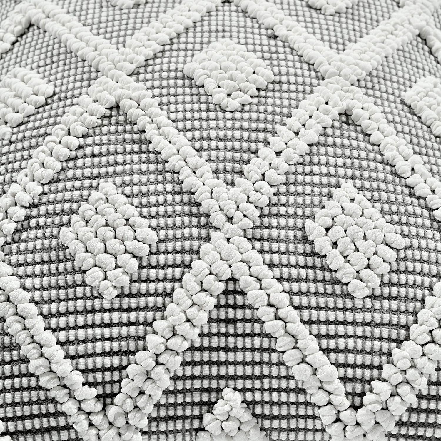 Grey Diamond Texture Pillowcase 20x20 inch, Square Decorative Cushion