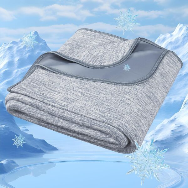 Lightweight Cooling Blanket Thin Breathable Blanket for Bed or Couch